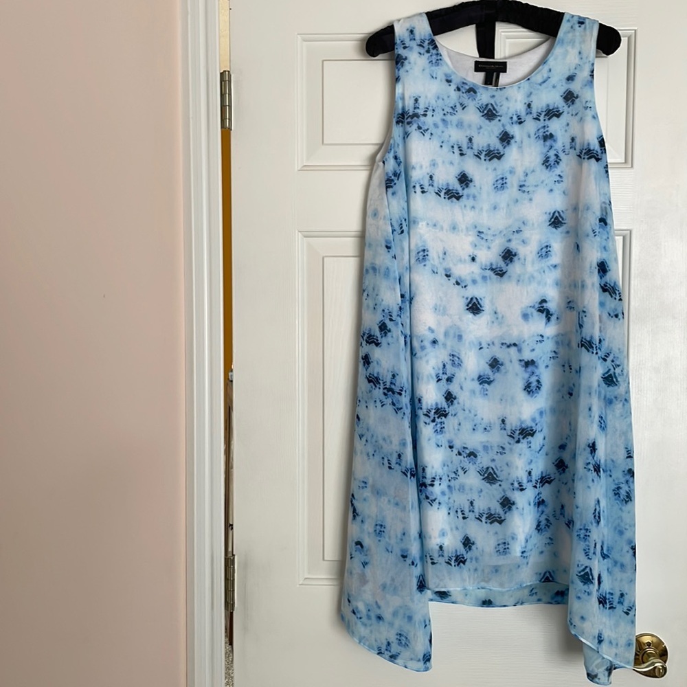 Donna Karan New York blue printed dress